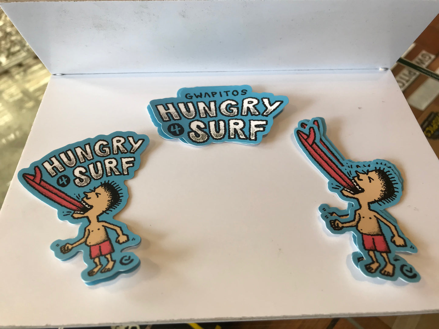 Gwapitos Hungry 4 Surf Sticker