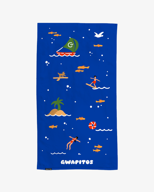 Life in Blue Towel